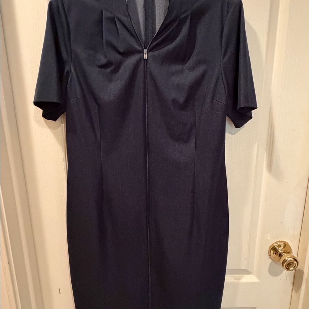 NWT - Navy Zip-Front Women's Dress